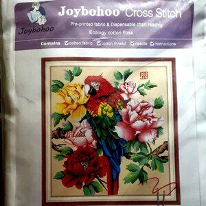 NEW!! Joybohoo Cross Stitch HA108 - Beautiful Parrot - All Supplies Here!!